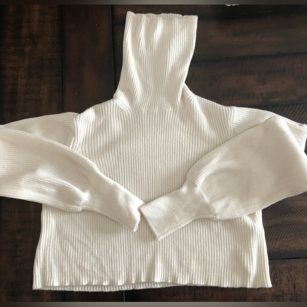 Aritzia Cream Turtleneck Sweater